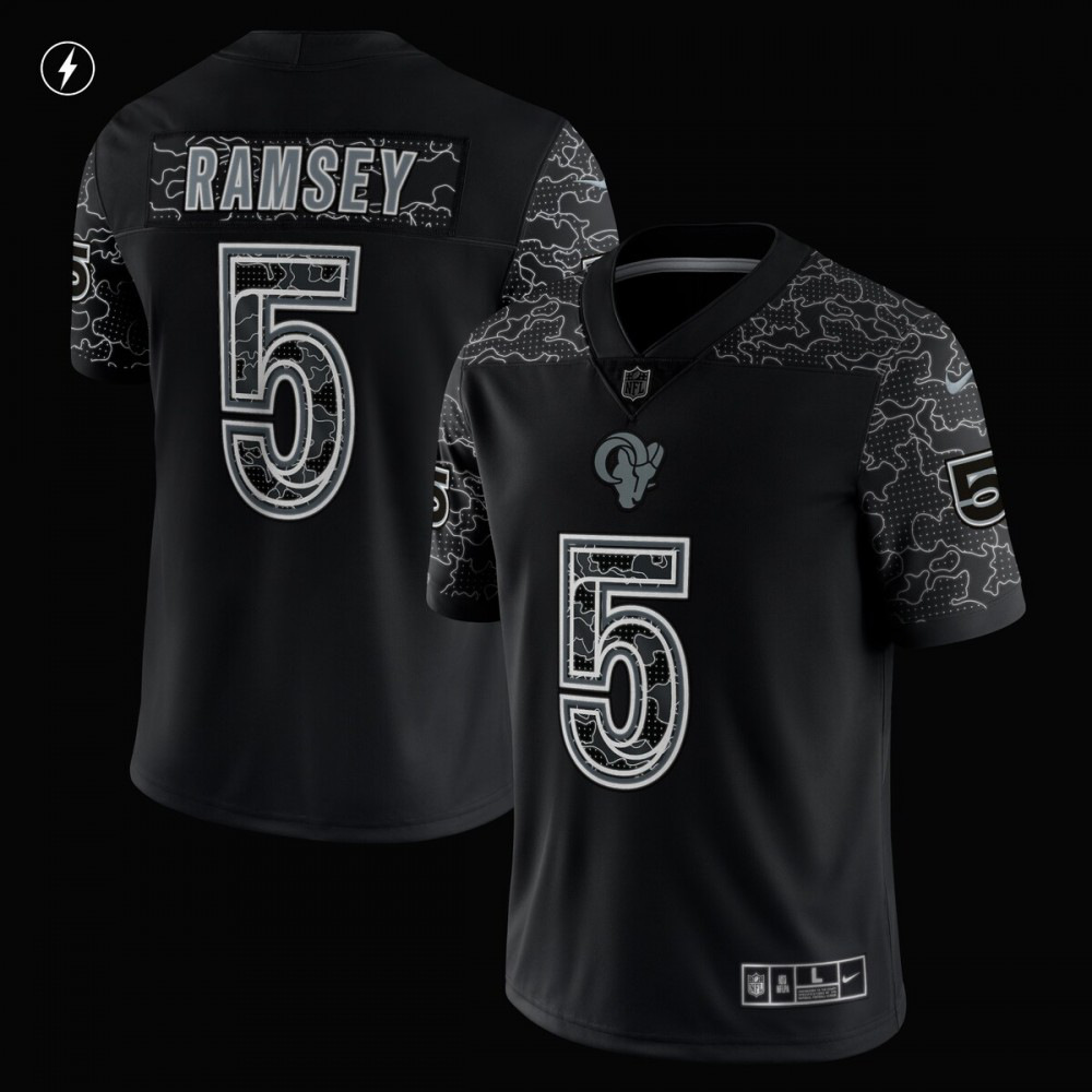 Jalen Ramsey Los Angeles Rams Nike RFLCTV Limited Jersey - Black-Profan Arena